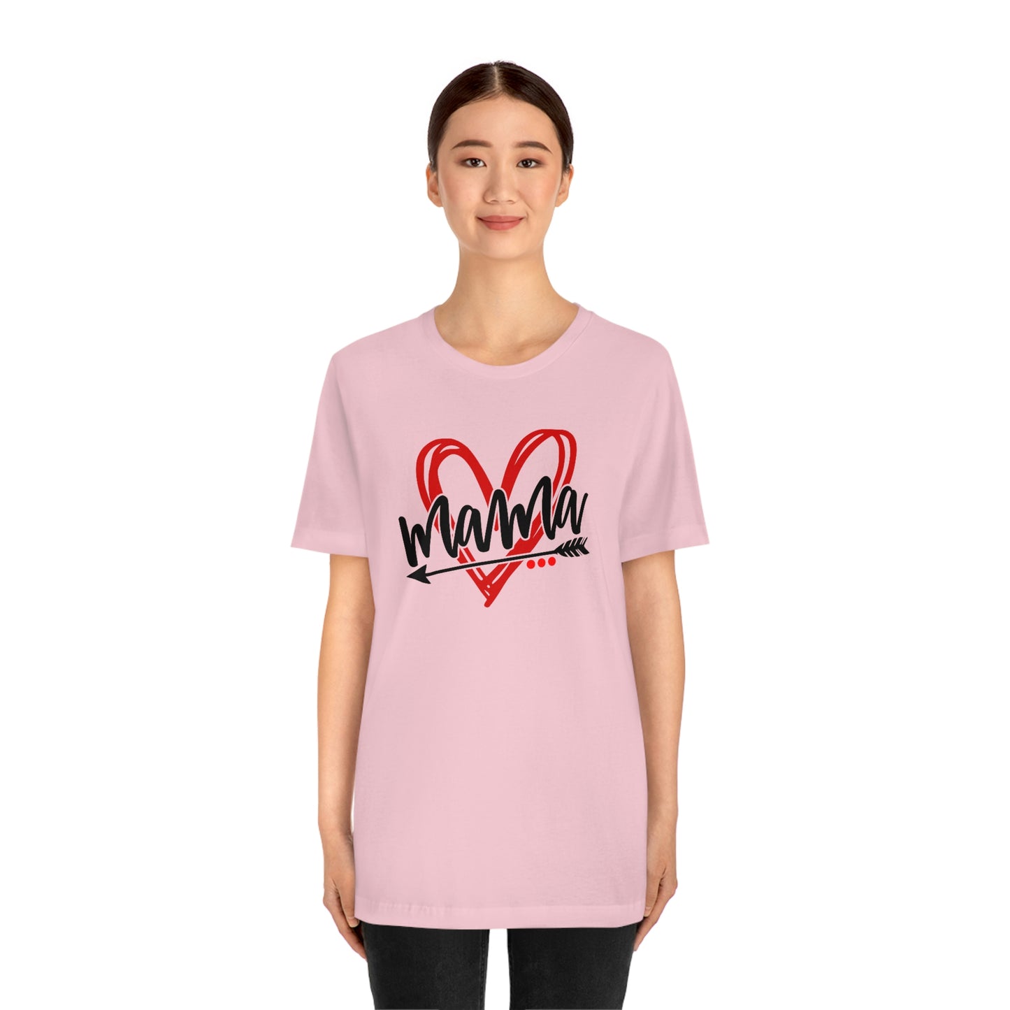 Scribble Heart Mama/ Cute Mama/ Mother's Day/ Baby Shower/ Gift/ Christmas Unisex Jersey Short Sleeve Tee