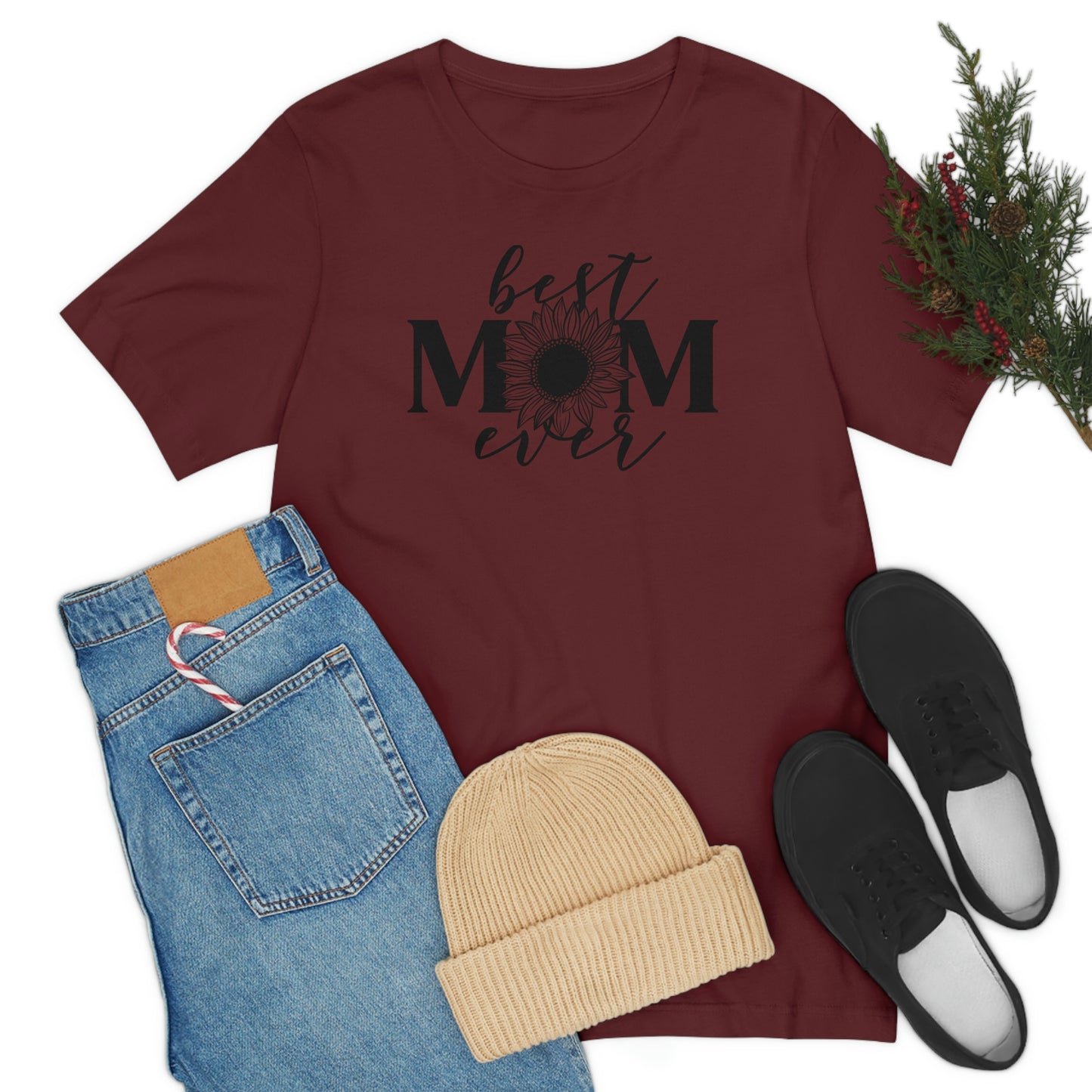 Best Mom Ever Sunflower/ Mother's Day /Gift for mom / Baby Shower Unisex Jersey Short Sleeve Tee