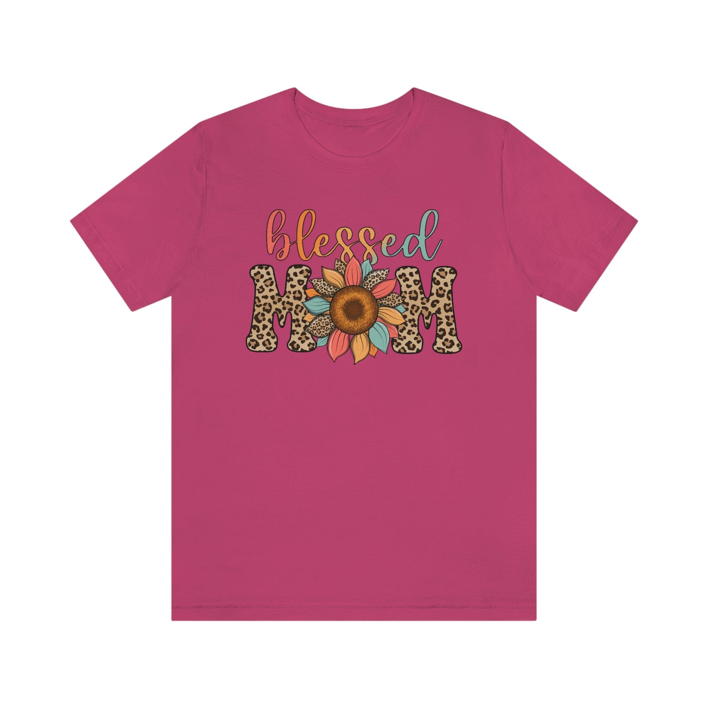 Blessed Mom Sunflower/ BOHO/ Mother's Day/Unisex Jersey Short Sleeve Tee