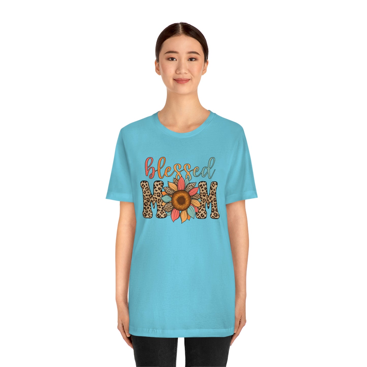 Blessed Mom Sunflower/ BOHO/ Mother's Day/Unisex Jersey Short Sleeve Tee