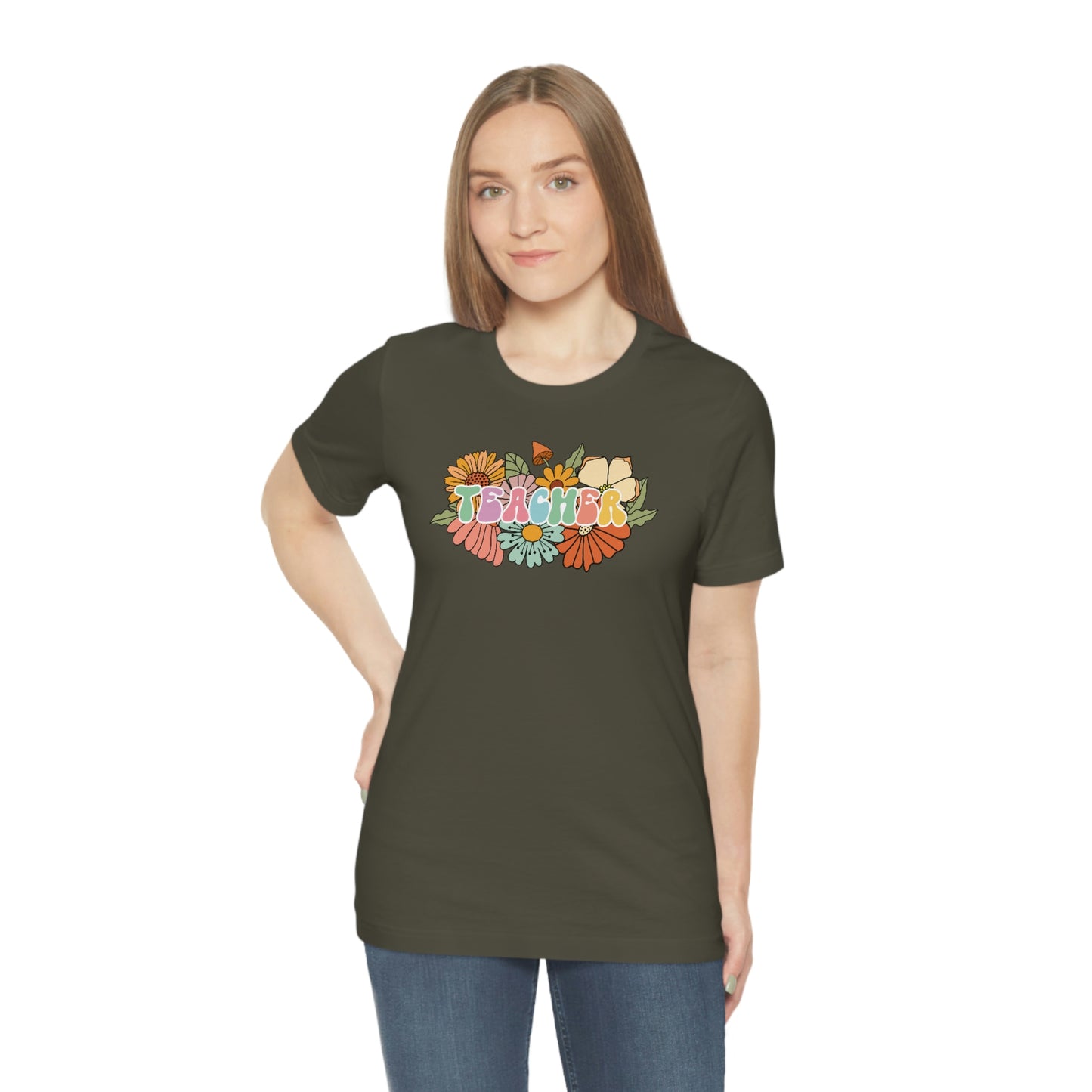 Flower Teacher Unisex Jersey Short Sleeve Tee Shirt