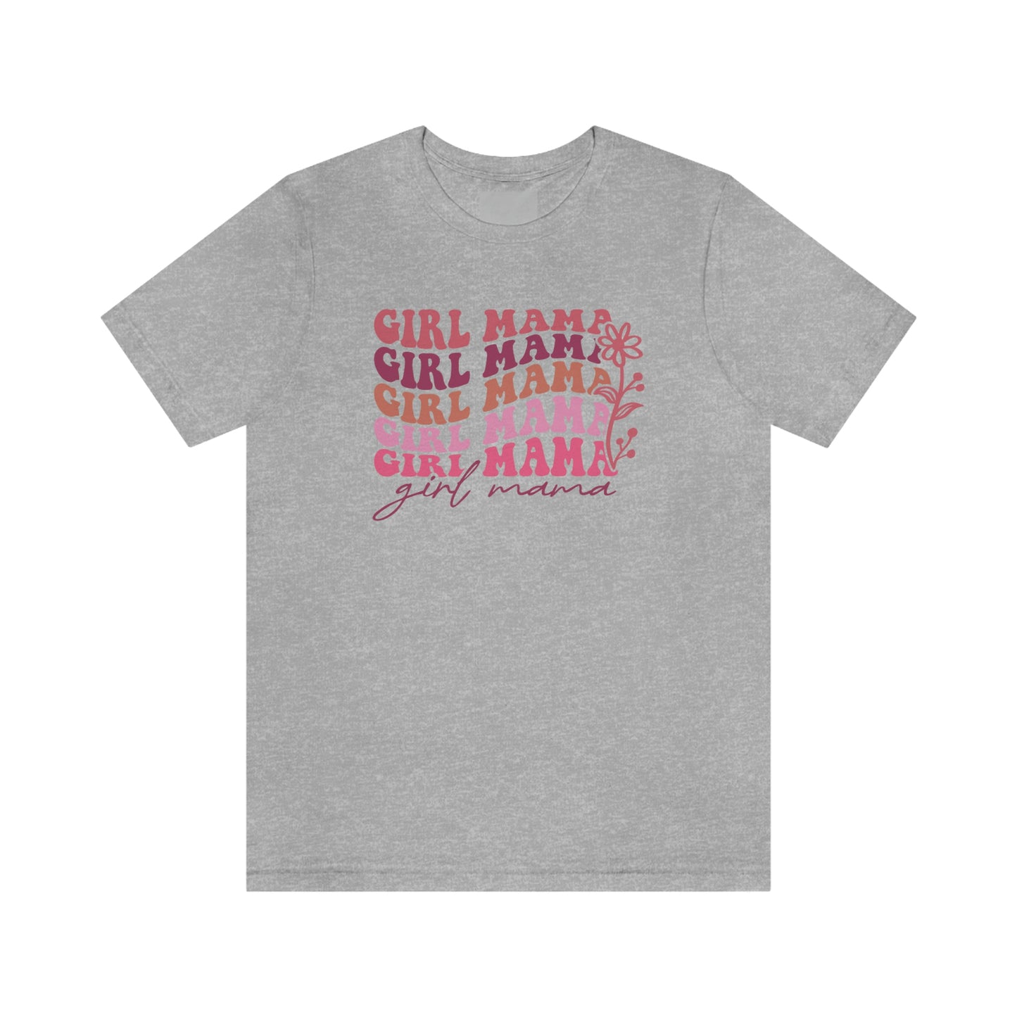 Girl Mama Repeat Retro Unisex Jersey Short Sleeve Tee Shirt