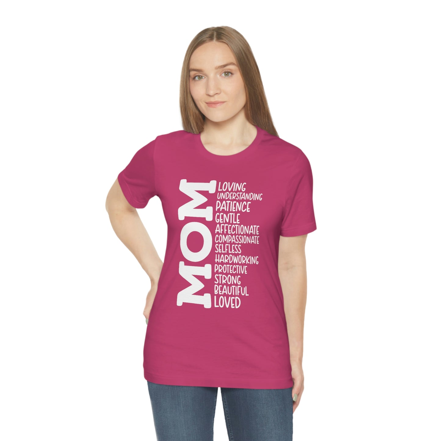 Mom Descriptive/ Mother's Day/ Mom Gift Unisex Jersey Short Sleeve Tee Shirt