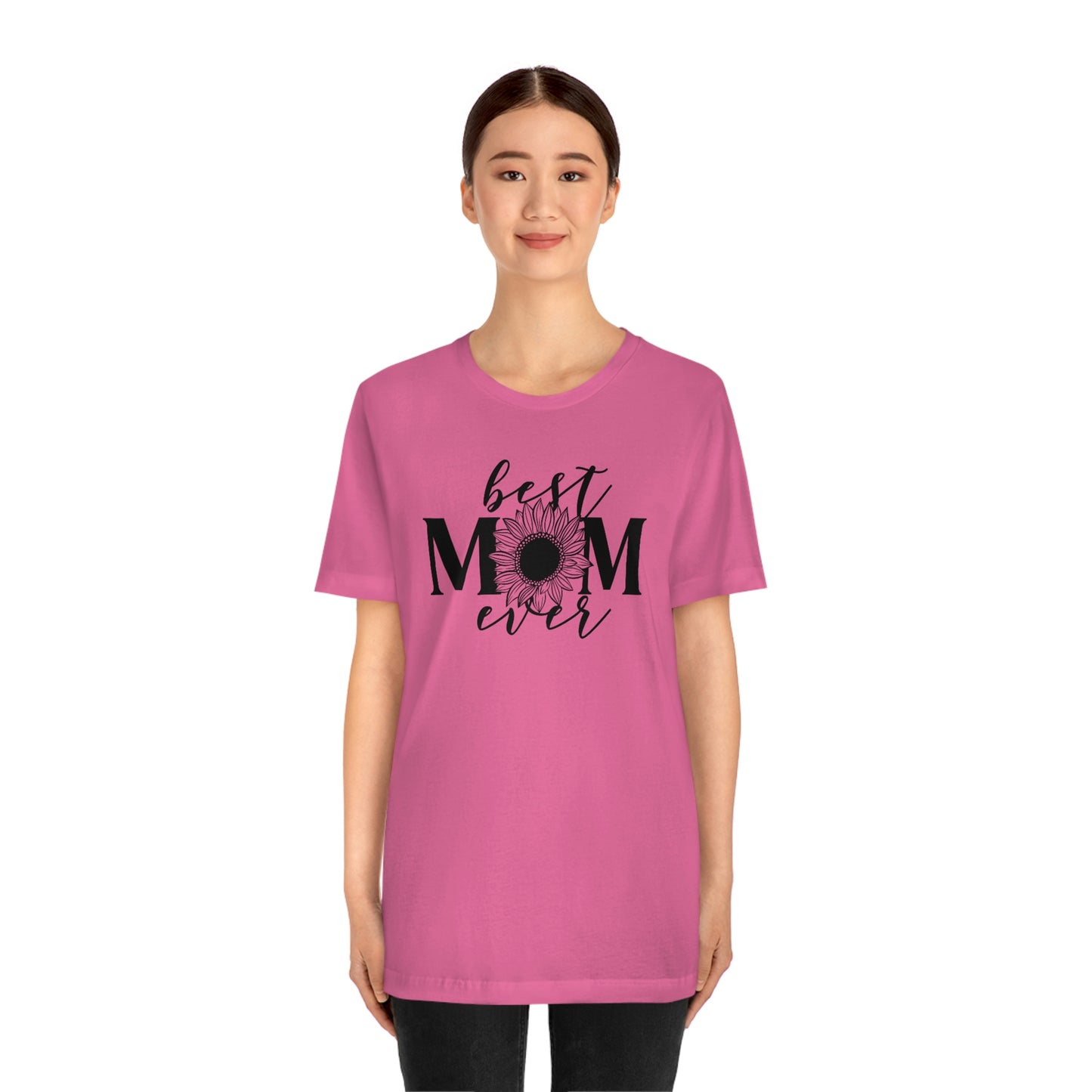 Best Mom Ever Sunflower/ Mother's Day /Gift for mom / Baby Shower Unisex Jersey Short Sleeve Tee