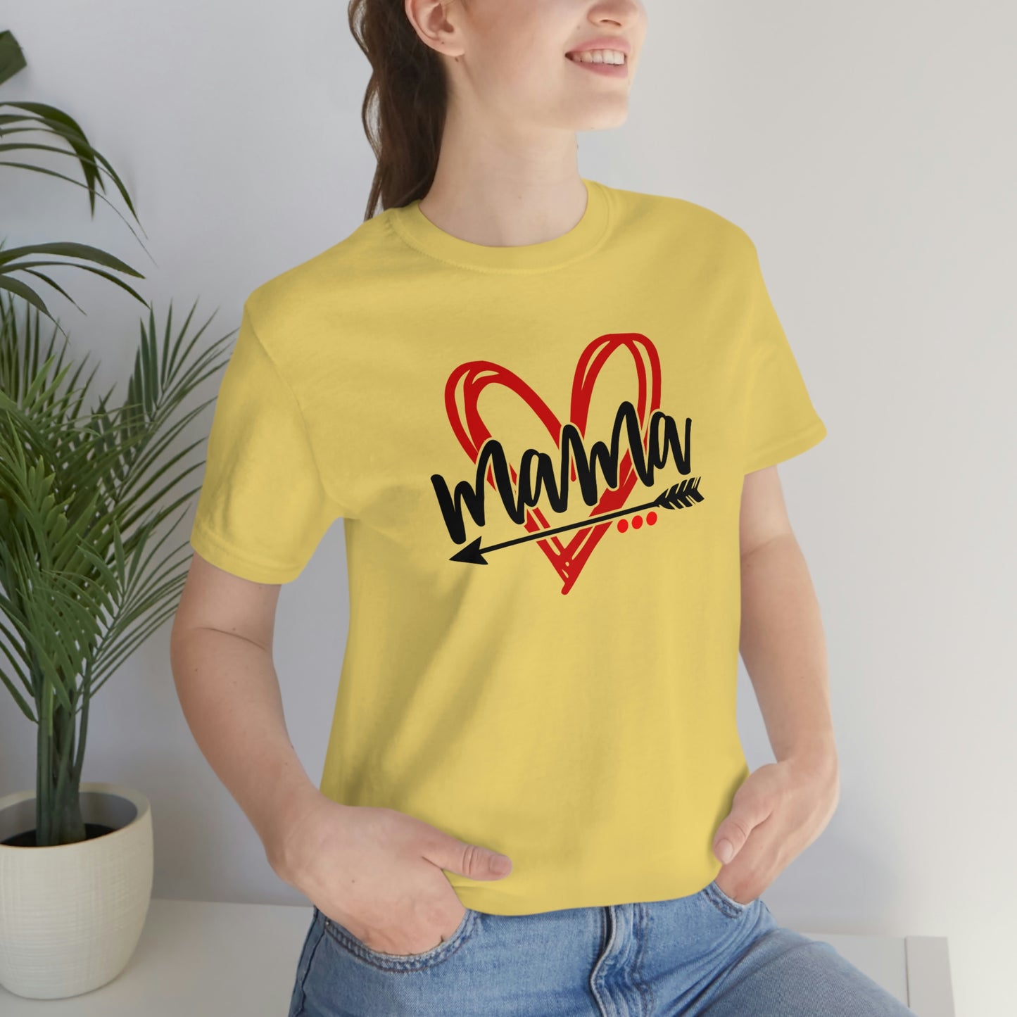 Scribble Heart Mama/ Cute Mama/ Mother's Day/ Baby Shower/ Gift/ Christmas Unisex Jersey Short Sleeve Tee