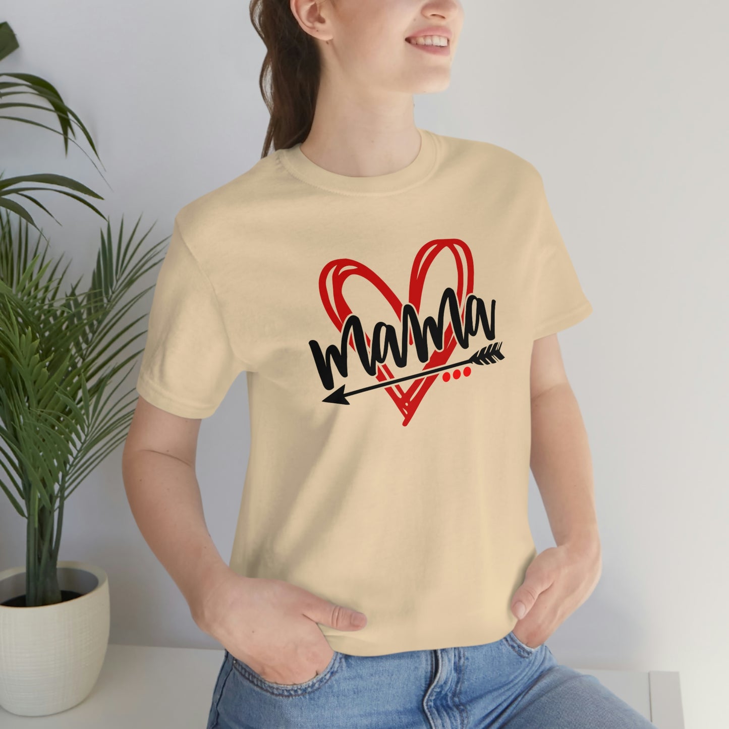 Scribble Heart Mama/ Cute Mama/ Mother's Day/ Baby Shower/ Gift/ Christmas Unisex Jersey Short Sleeve Tee