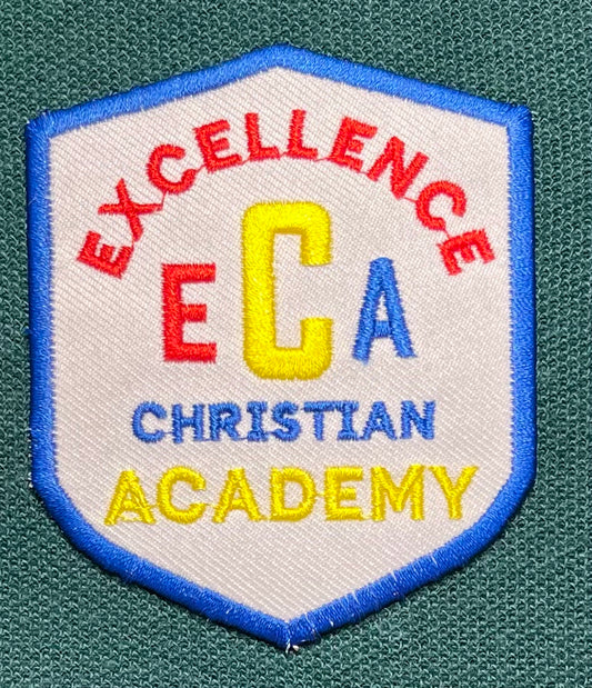 PATCH- ECA Excellence Christian Academy Iron On or Sew On